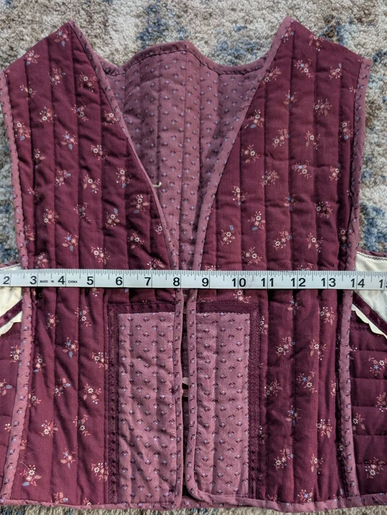 Vintage 70’s, quilted patchwork, handmade Reversible Vest / fits Small/Medium - Picture 8 of 9